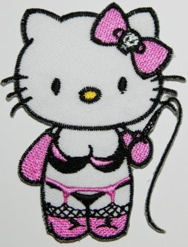 Hello Kitty Patches 6x8 Cm Iron on Patch / Embroidered Patch This Appliques Are Great for T-shirt, Hat, Jean ,Jacket, Backpacks.