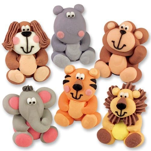 Sugar Animals 6pcs (2D Lying Flat)