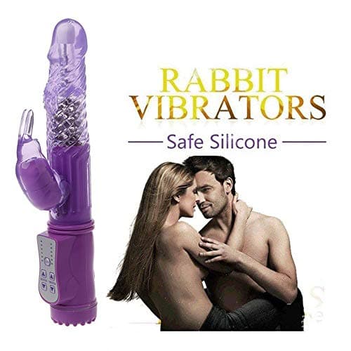 10 Speeds Multi-Frequency Thrusting Rotating Viberate Large Size Rabbit Toys for Women Pleasure-Purple