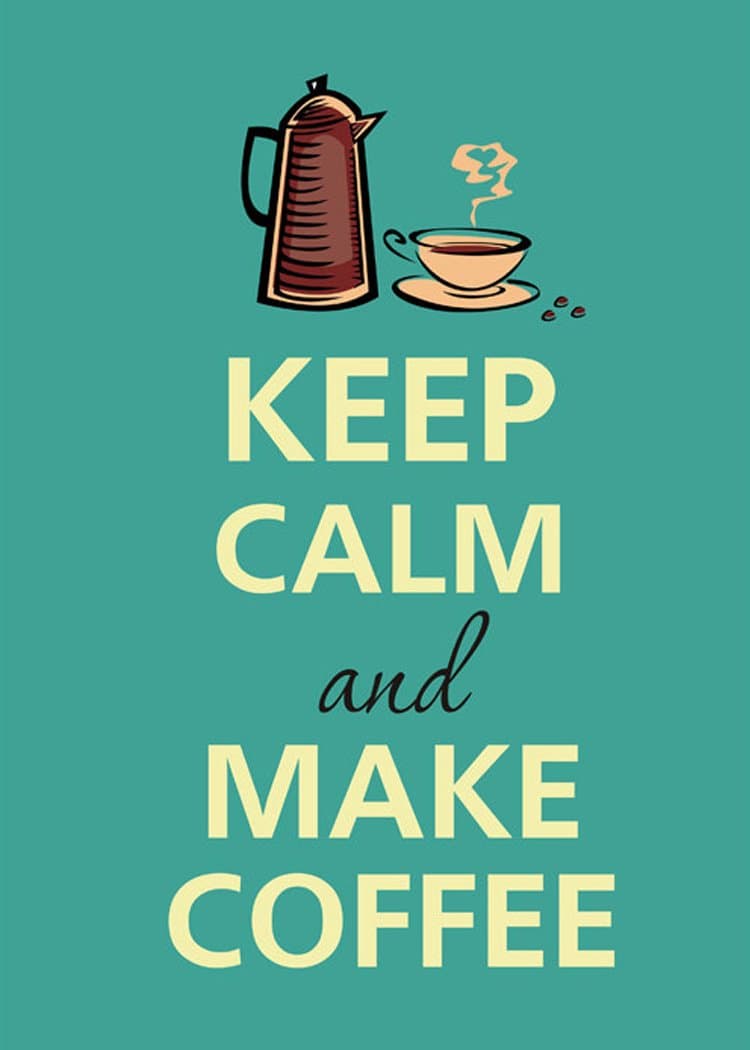 Rectangle Refrigerator Magnet - Keep Calm and Make Coffee Thermos & Mug