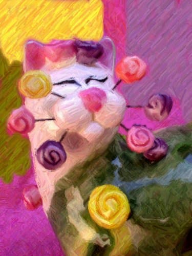 WhimsiClay Hand Signed Art Print "Rosette"