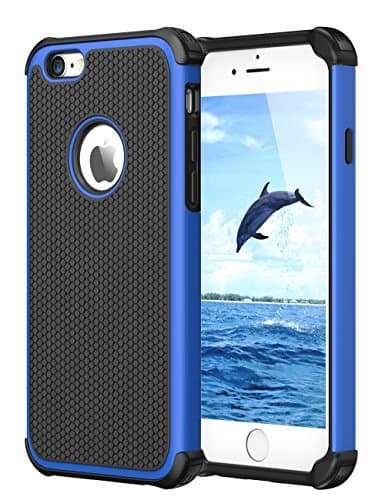CHTech Double Durable Shockproof Case for Apple iPhone 6/6S 4.7 Inch (Blue)