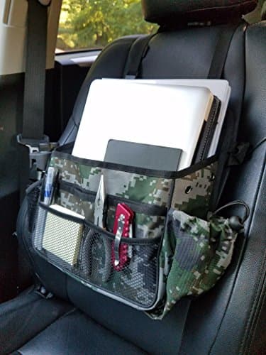 Front Seat Organizer by Think Clean Car (Camo)
