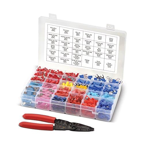 AFA Wire Crimping Tool &amp; Crimp Connector Kit - 540 Pieces w/ Organizer