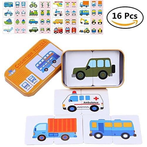 My First Learning Match It, Traffic Kit, Things That Go, Puzlle Gamess Packaged with Metal Box