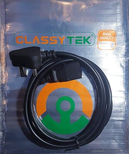 ClassyTek 3 Pin Computer Power Cord Cable for Computer PC SMPS 1.5 Meter or 4.9 Feet - Black