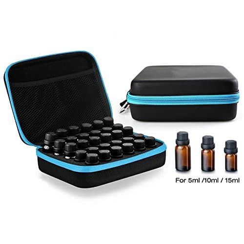 Essential Oils Storage for 30 Bottles Essential Oils Case 5 10 15ml Containers Essential Oil Travel Case for Doterra and Young Living Oils Storage Organize(Blue)