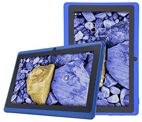 FunnPab 7 Inch Quad Core A33 Android 4.4.2 Bluetooth WiFi 1024X600 HD Dual Camera Tablet PC (8GB Blue)