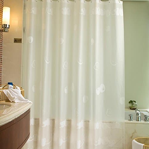 QEWA® Shower Curtain Solid Color Matte Waterproof Mildew Resistant Shading Thickening 100%Peva Bathroom Partition Curtains The Smallest ?47*79-Inch? , 280*200Cm