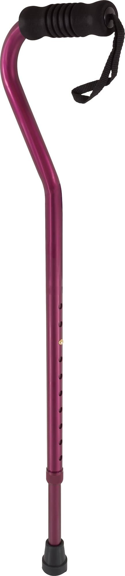Viverity M104-6 Offset Aluminum Adjustable Cane, Red
