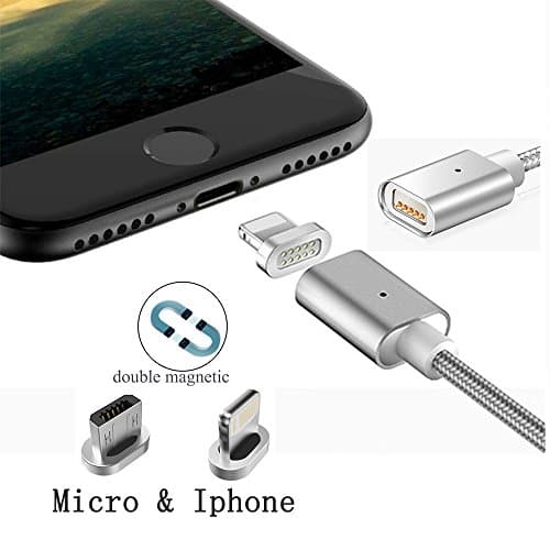Magnetic Charging Cable Usb for Iphone Android Micro Lightning Update Adsorption Fast Charging Nylon 7 7plus 6 6s 6plus 5 5s LG Samsung Galaxy