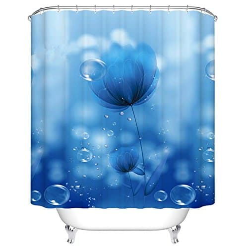 Shower Curtain 3D Digital Polyester Fabric Opaque Mildewproof Thickened Premium Deco No Odor , 180cm180cm , 1