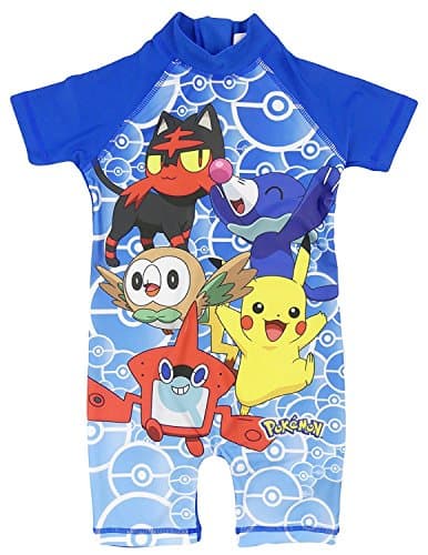 Boys Character All In One Surf Suit Good Coverage From UV Rays 1.5y To 4-5y (Pokemon, 3-4 Years)