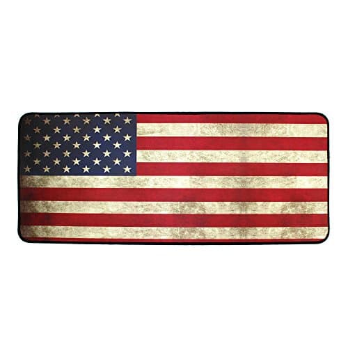 The Holic Vintage Flag Gaming Mouse Pad with an Optimized Textured Surface / Non-slip Rubber Base Wide Gaming Mouse Mat (US)
