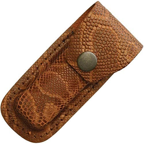 SHEATHS Leather Belt Pouch Brown FOLDER 4" BROWN PYTHON