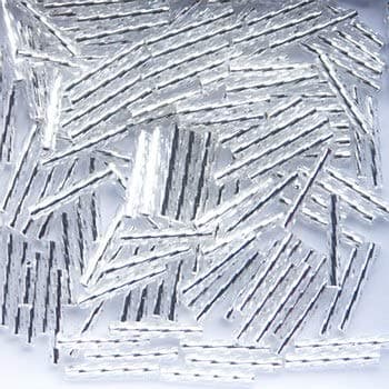 Matsuno 9mm Spiral Bugle Beads Silver Lined Crystalspiral