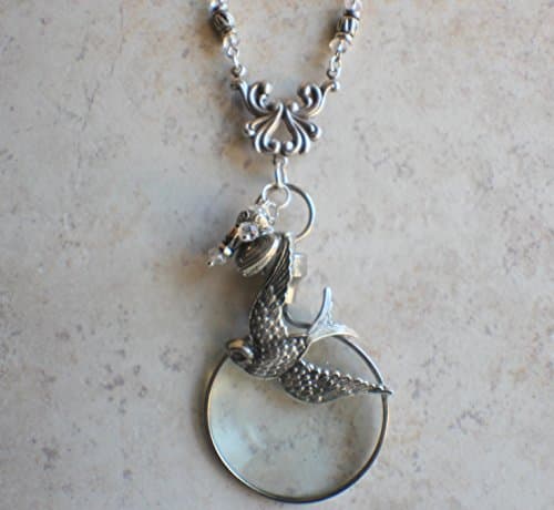 Silver Dove Magnifying Glass Pendant