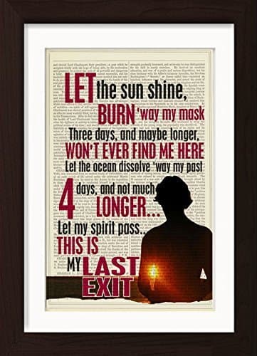 Pearl Jam Inspired Last Exit Lyric Mounted / Matted Ready To Frame Dictionary Art Print