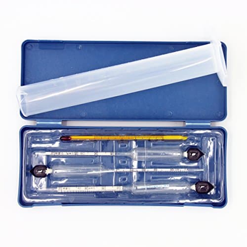 Latinaric 3 PCS Alcohol Hydrometer Meter Measuring Tool with 1 Thermometer