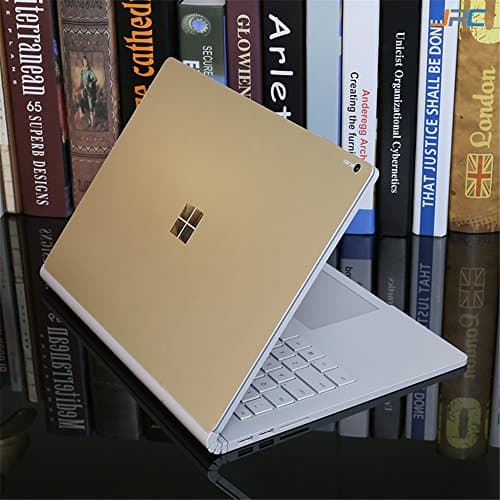 Microsoft Surface Book Surface Book Sticker Skin Case Decals, Premium 3M Surface Book Decal Decorative Protector,Set of 4 section -13.5 inch (Champagne gold)