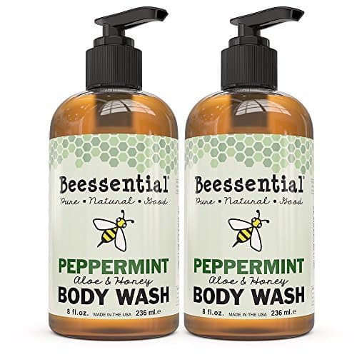 Beessential Body Wash Set, Peppermint, 8 Ounce, 2 Count