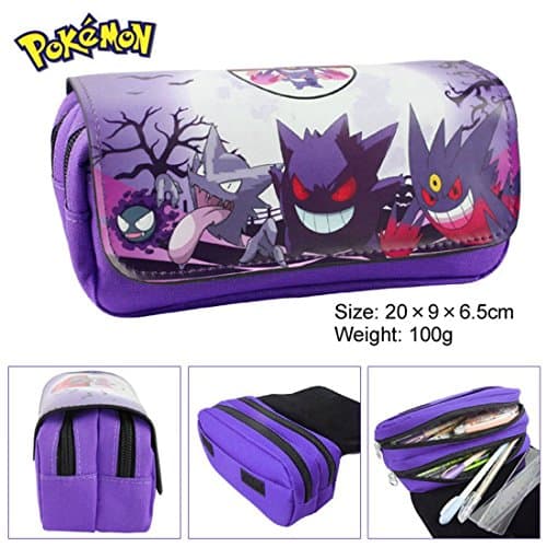 Pokemon Pikachu Pencil Case school two compartments (Gengar)