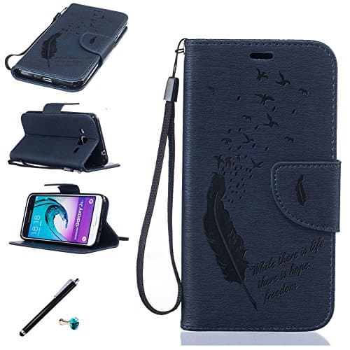 Galaxy J3 Case, Galaxy Express Prime Case,Akristal [Kickstand Function] Built-in Card Slots Luxury Wallet PU Leather Wallet Case Flip Cover for Samsung Galaxy J5