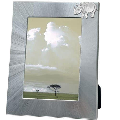 1pc, Pewter Rhino Frame, 5X7