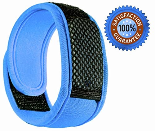 Mosquito Repellent Bracelet Plus 4 Essential Oils Diffuser Refills, 100% Pure Therapeutic Grade. No Spray or Oily Mess. All Natural.(blue)