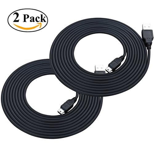 6.6 Ft 2Pack USB Cable Charging Cord for GoPro-HD HERO2 HERO3+ HERO4-960-1080 Original-HD-Waterproof Action-Camera Data Sync