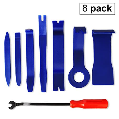 Antfire Auto Trim Removal Tool Kit, 8Pcs Car Dash Audio Radio Door Panel Auto Trim Upholstery Removal Tool Set Fastener Remover Tool Kit