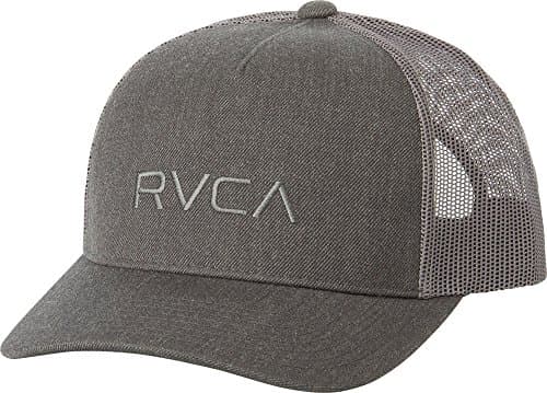 RVCA Curved Bill Trucker Snapback Hat Heather Grey