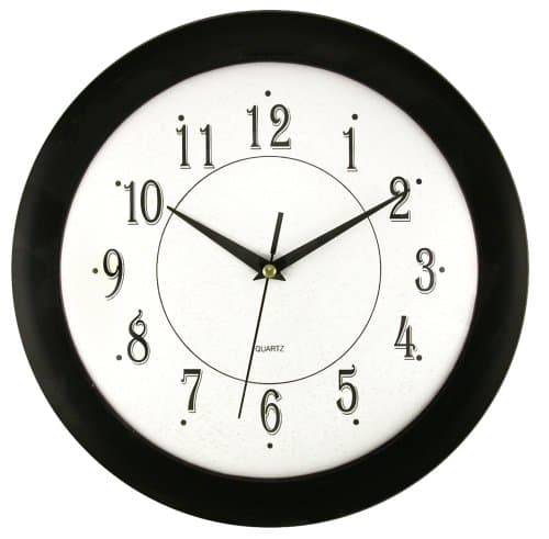 Timekeeper Products Llc 12" Black Round Wall Clock