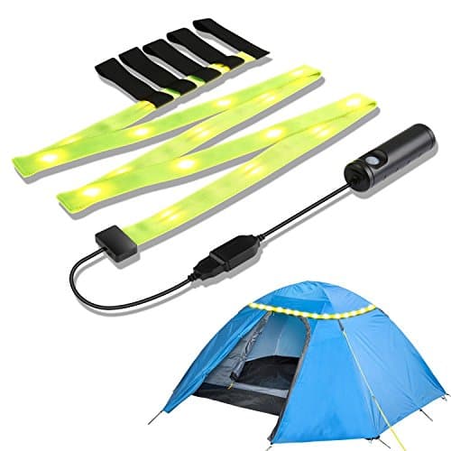RingColor LED Rechargeable Tent Light Portable Camp String Light Lithium Battery Outdoor Lighting Kits for Camping, Hiking, Safety, Emergencies