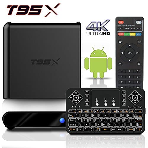 BPSMedia (2017 Upgraded Version) T95X 4K Amlogic S905 Set Top TV Box Android 5.1 Lollipop OS KODI XBMC Quad Core Google Streaming Media Player 2GB - 8GB with WiFi HDMI DLNA