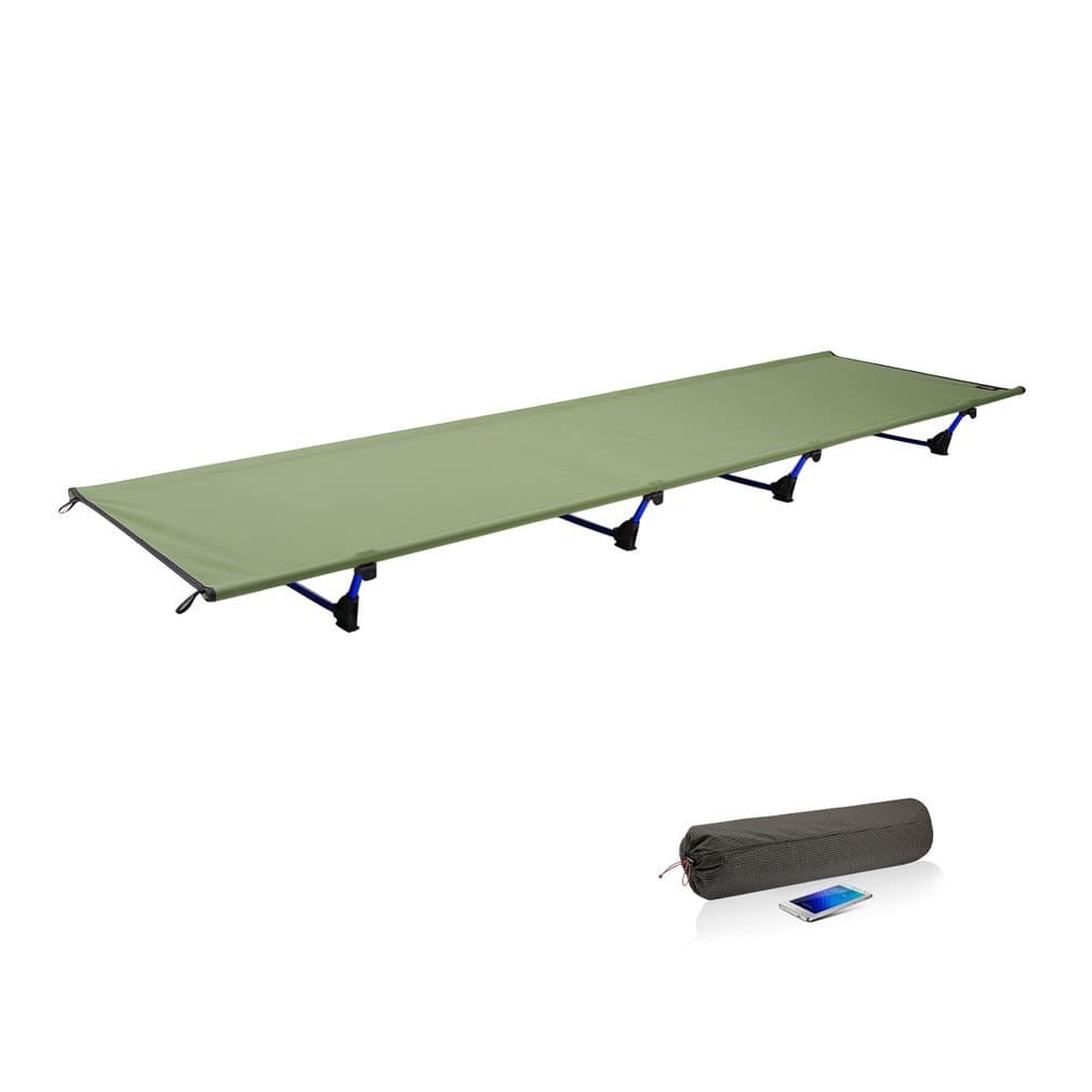 440lbs Capacity Camping Cot Portable Folding Beach Bed, Office Comfortable Sleeping Bed with Free Storage Bag