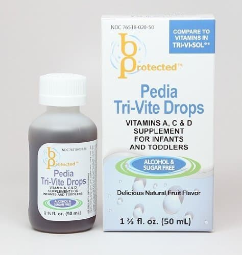 B Protected Pedia Tri-Vite Drops 1 2/3 fl oz Liquid by BProtected