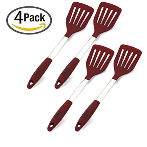 Schefs Premium Silicone Spatula Turner - 4 Pack