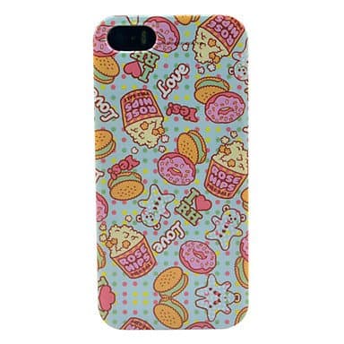 Cartoon Donut & Rose Hips Pattern TPU Imd Case for iPhone 5S
