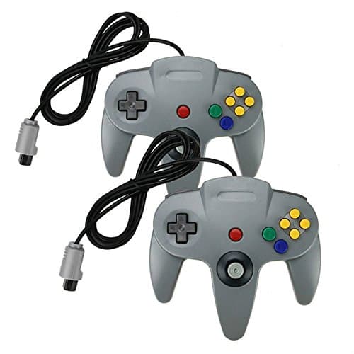 Classic Wired Controller Joystick for Nintendo 64 N64 Game System ,Pack of 2 - Grey