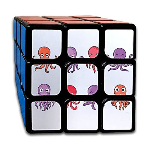 Cartoon Octopus Vector Speed Cube 3x3x3 Sticker Speed Cube Smooth Magic Cube Puzzle Toys