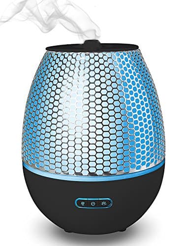 Simply Diffusers | AZTEC Aromatherapy 3-Button Essential Oil Diffuser | Cool Mist Ultrasonic Diffusion | LED Color Spectrum Lighting | 165ml Capacity and Safety Auto-Shut Off Feature (Black)