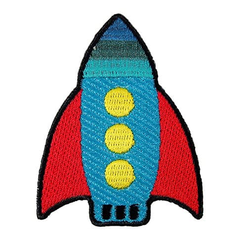 Rocket Cartoon Embroidered Iron on Patch