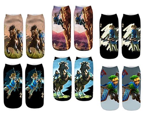 Casual socks Link Pattern Socks Crew socks (6 Pack-Link)