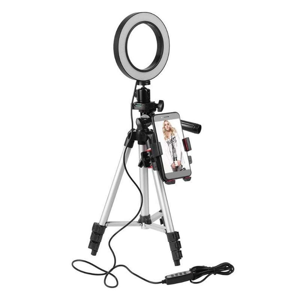 Ring Light Kit LED with Tripod Stand Dimmable 3 Modes for Makeup Video 6-10.2inch