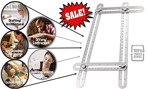 Ultra Nook Scale Ruler-Easy Angle Ruler-Multi Angle Measuring Tool-With Unique Line Level