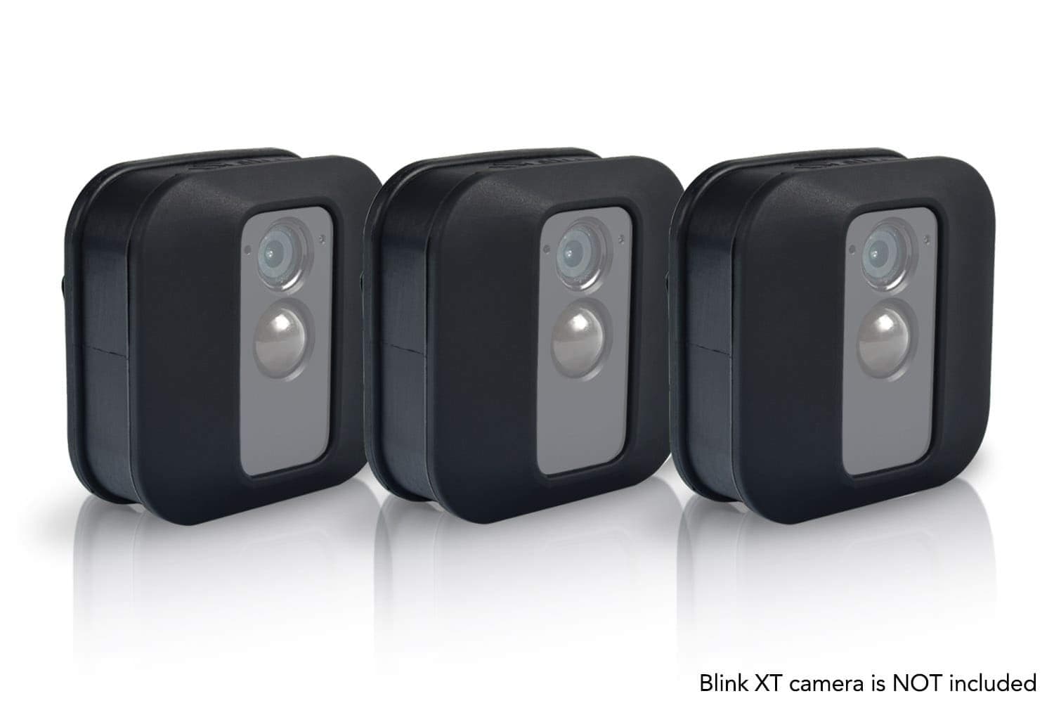 Silicone Covers Skins for Blink XT 2 Security Camera (3 pcs Black) - Silicon Case for Blink Home Security - Anti-Scretch Protective for XT2 Cam - Indoor Outdoor Best Blink XT 2 Accessories by SULLY