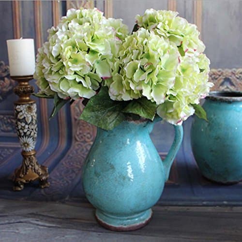 EBY Artificial Hydrangea Flower 5 Big Heads Bounquet (Diameter 7" each head) 7 Colors Avaliable