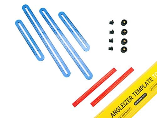 ExquisiteHomeAngleizer Template Tool - Multi Angle Measuring Ruler &amp; Flooring Template Ruler and Angle-izer Layout for Engineer, Handymen Builder, Craftsmen and DIY-ers