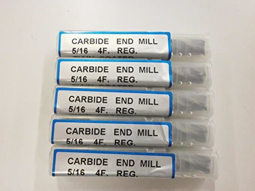 5pc) 5/16" YG1 Generic Solid Carbide End Mill TiAlN Coated .312 YG-1 4 Flute Endmill